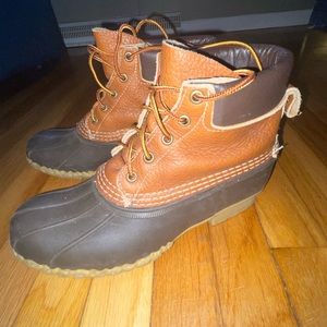 Women's Bean Boot 6" Tumbled Leather Tan/ Brown Size 9